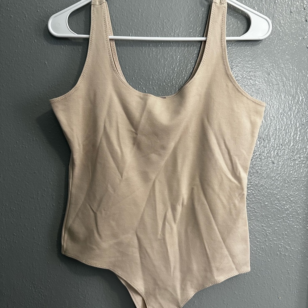 Shinestar Beige Sleeveless Bodysuit